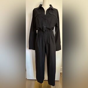 Black Jumpsuit, elastic waist, Size M